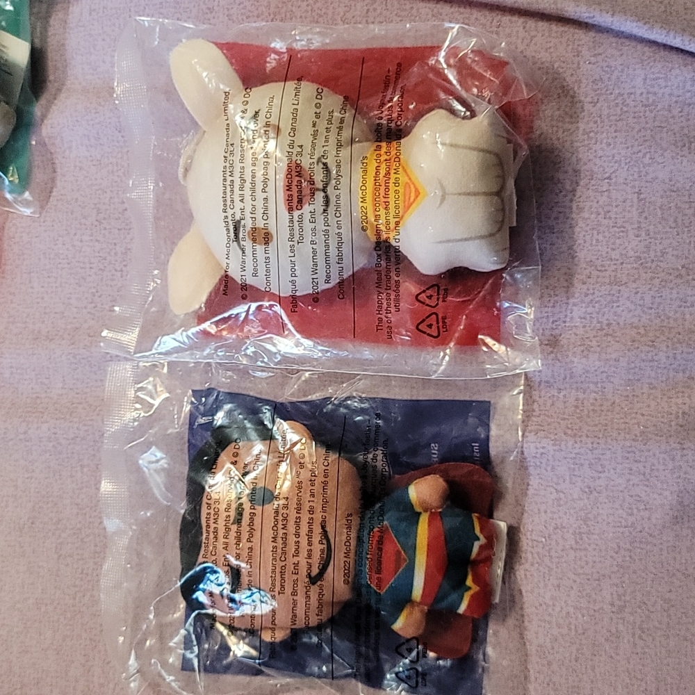 Set of 2 Super Pets Superman and Krypto the Super Dog Hanging Plush